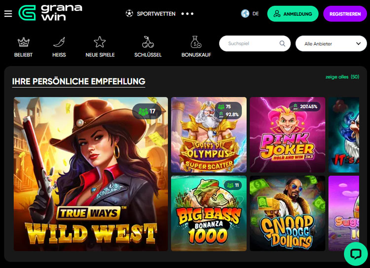 granawin-spiele-lobby