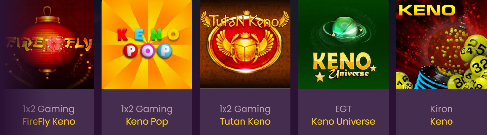 Verschiedene Keno Varianten im Bizzo Casino