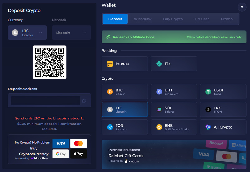 rainbet-casino-wallet-crypto-deposit