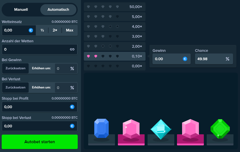 Diamonds-Autobet-starten