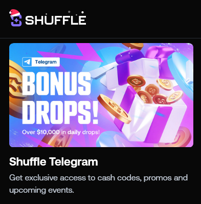 Shuffle Telegram Bonus Drops